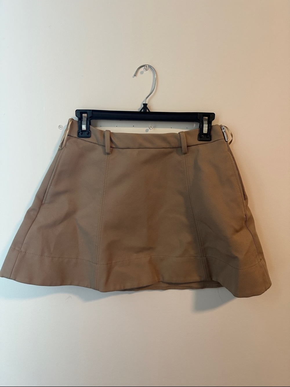 Zara Camel A-Line Mini Skirt